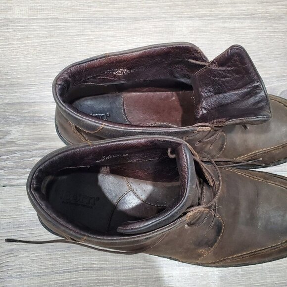 Born Henrik Mens Chukka Ankle Boots Brown Leather Lace Up Sz 9/40.5 - Picture 13 of 16